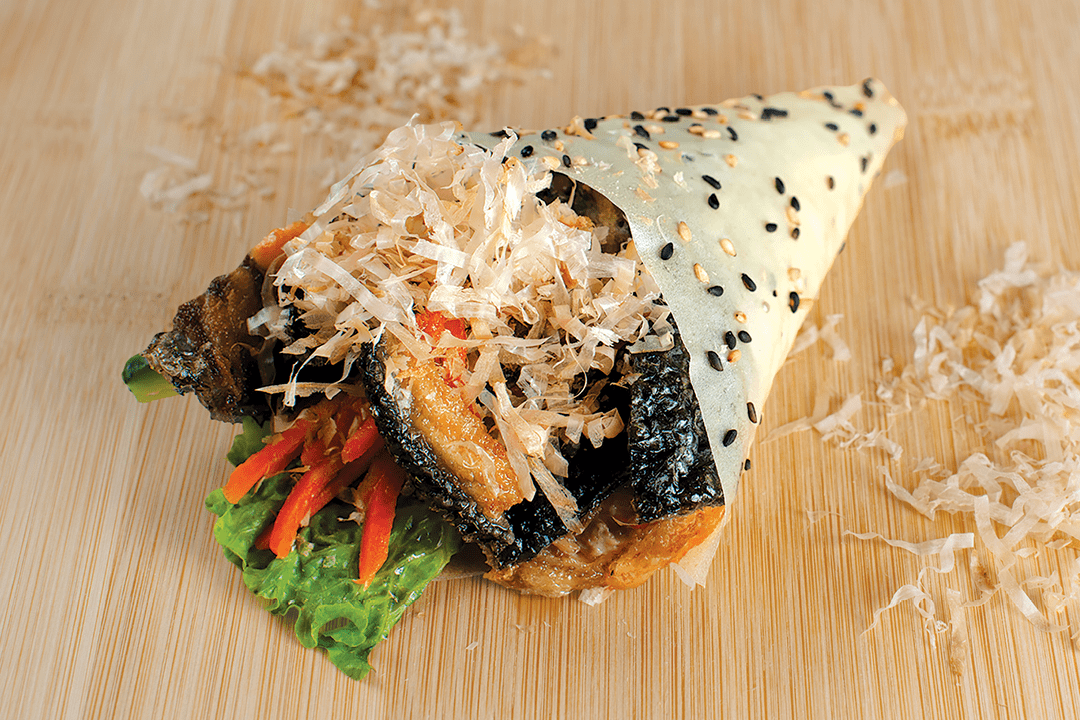 Salmon Skin Hand Roll - Soy Paper