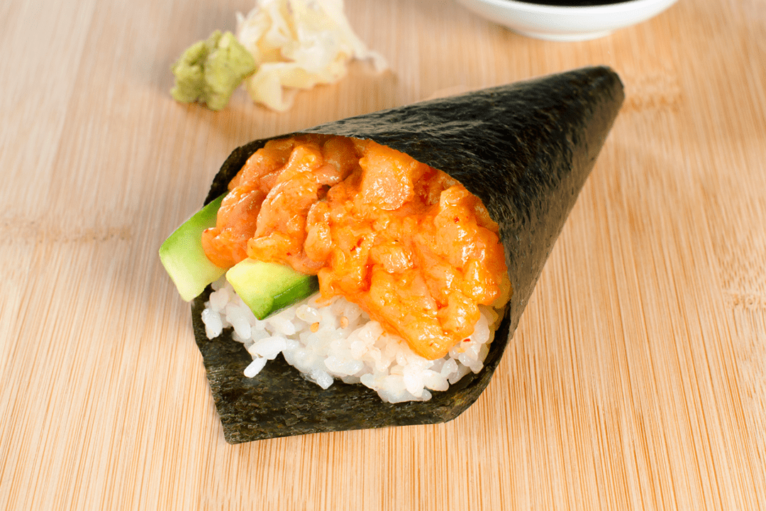 Spicy Salmon Hand Roll - Seaweed*