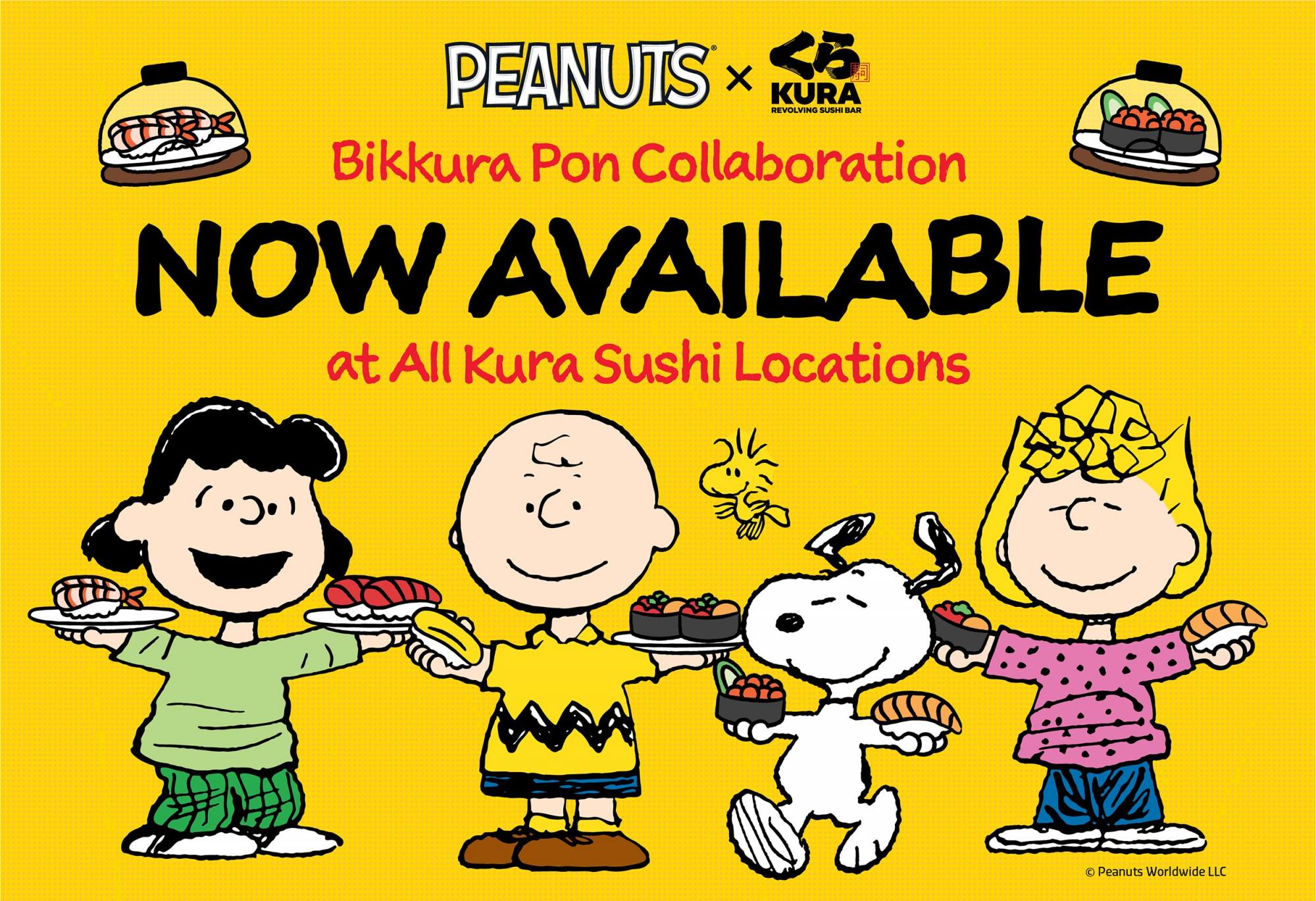 Peanuts™ x Kura Sushi Bikkura Pon Collaboration